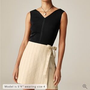 J. Crew Beige Striped Mini Skirt